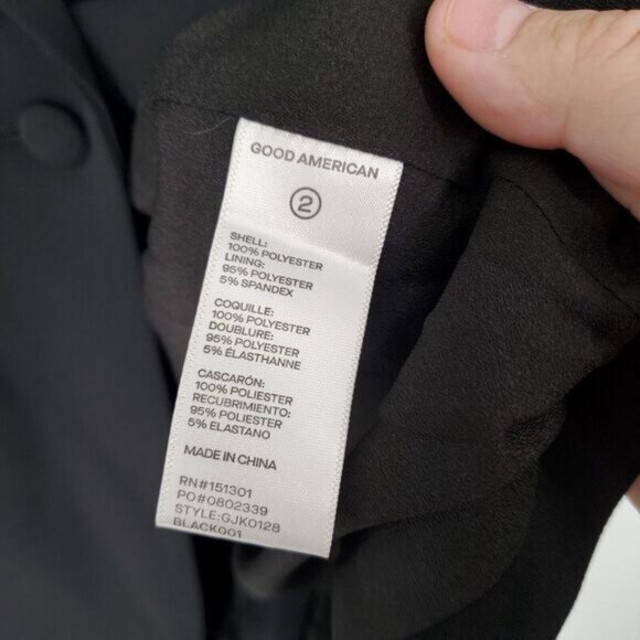 Women's Good American Women's Fit and Flatter Blazer Jacket SZ 2 / Medium Black - Picture 5 of 5